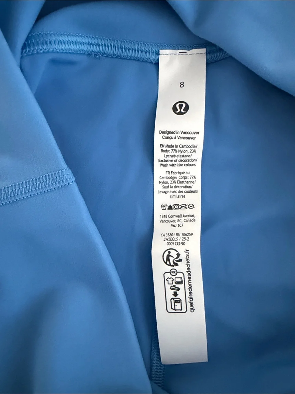 Lululemon Pool Blue Wunder Train HR High-Waist 28’ Leggings